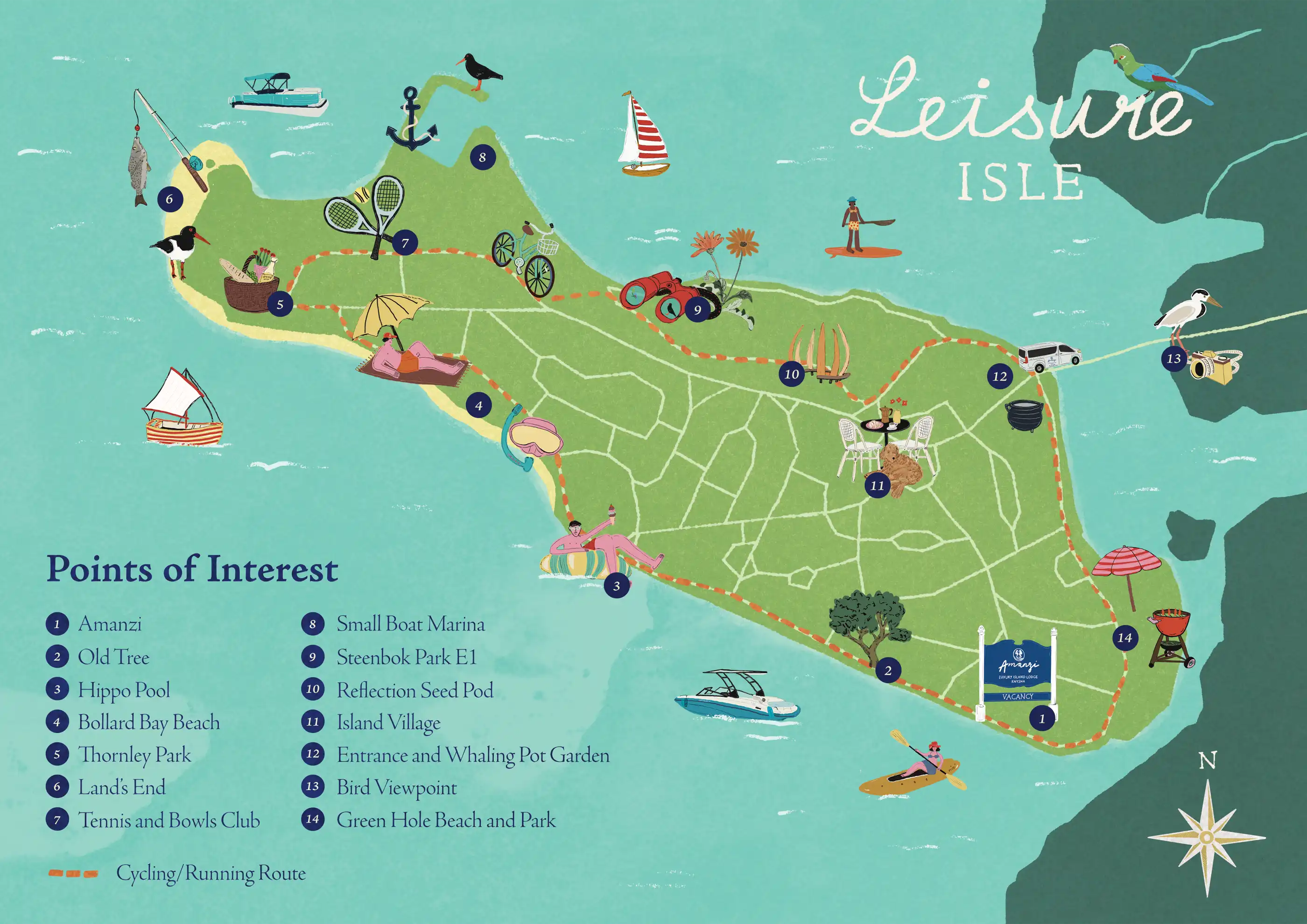 Amanzi Island Map